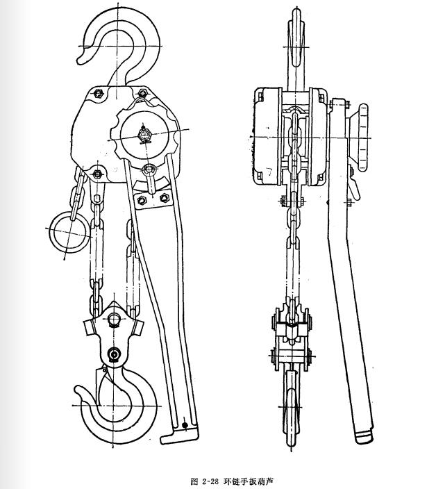 環鏈手扳葫蘆結構原理圖 環鏈手扳葫蘆結構原理